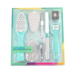 8Pcs/Set Manicure Pedicure Set Dead Hard Skin Callus Remover Scraper Pedicure Foot File Kit