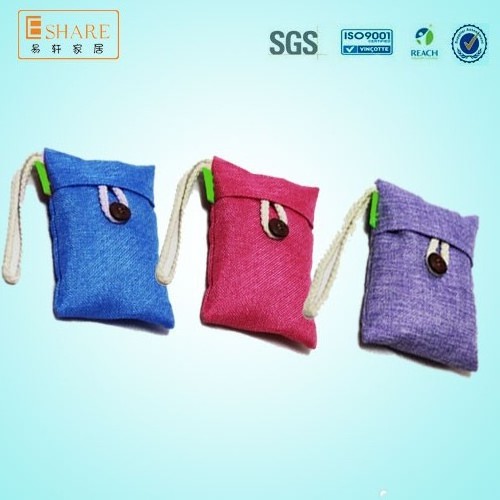 Buttoned multi charcoal bags scented moisture absorbent bag keep dry closet hanging deodorant bag