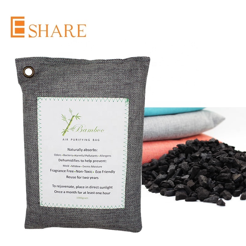 Nature fresh mesh bamboo charcoal bag air purifying moisture absorber humidity remover bag keep dry