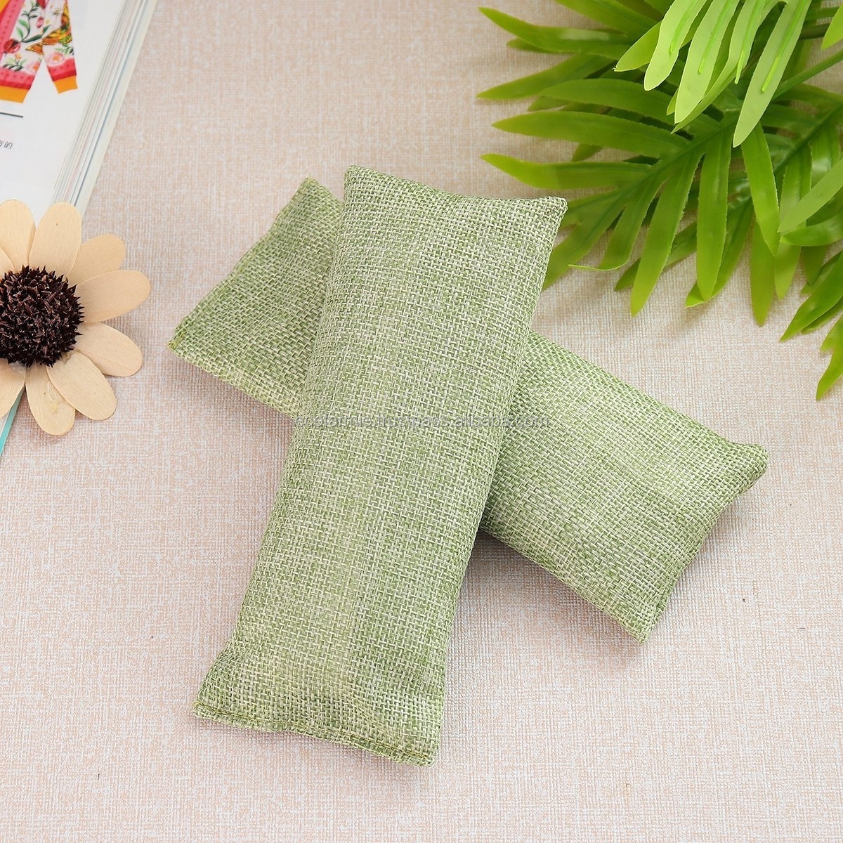 Bamboo charcoal clothes dehumidification interior air freshener bag moisture absorber odor eliminator bag