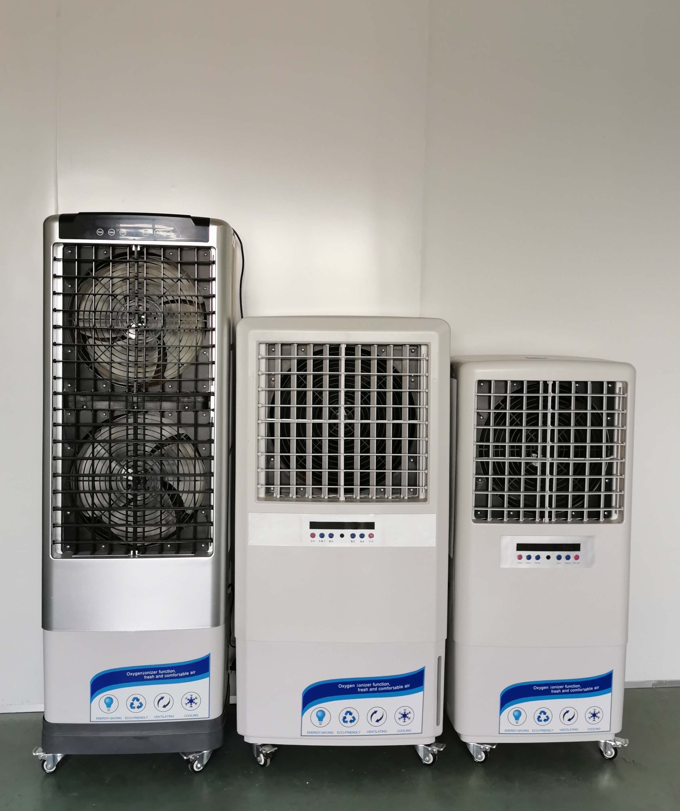 30m2 area use Portable Quiet low energy consumption 4000m3/h evaporative air cooler