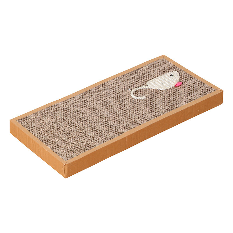 Wholesale small Size Sisal Cat Scratcher Board Durable Cat Toys Corrugated Paper Scratching Toy