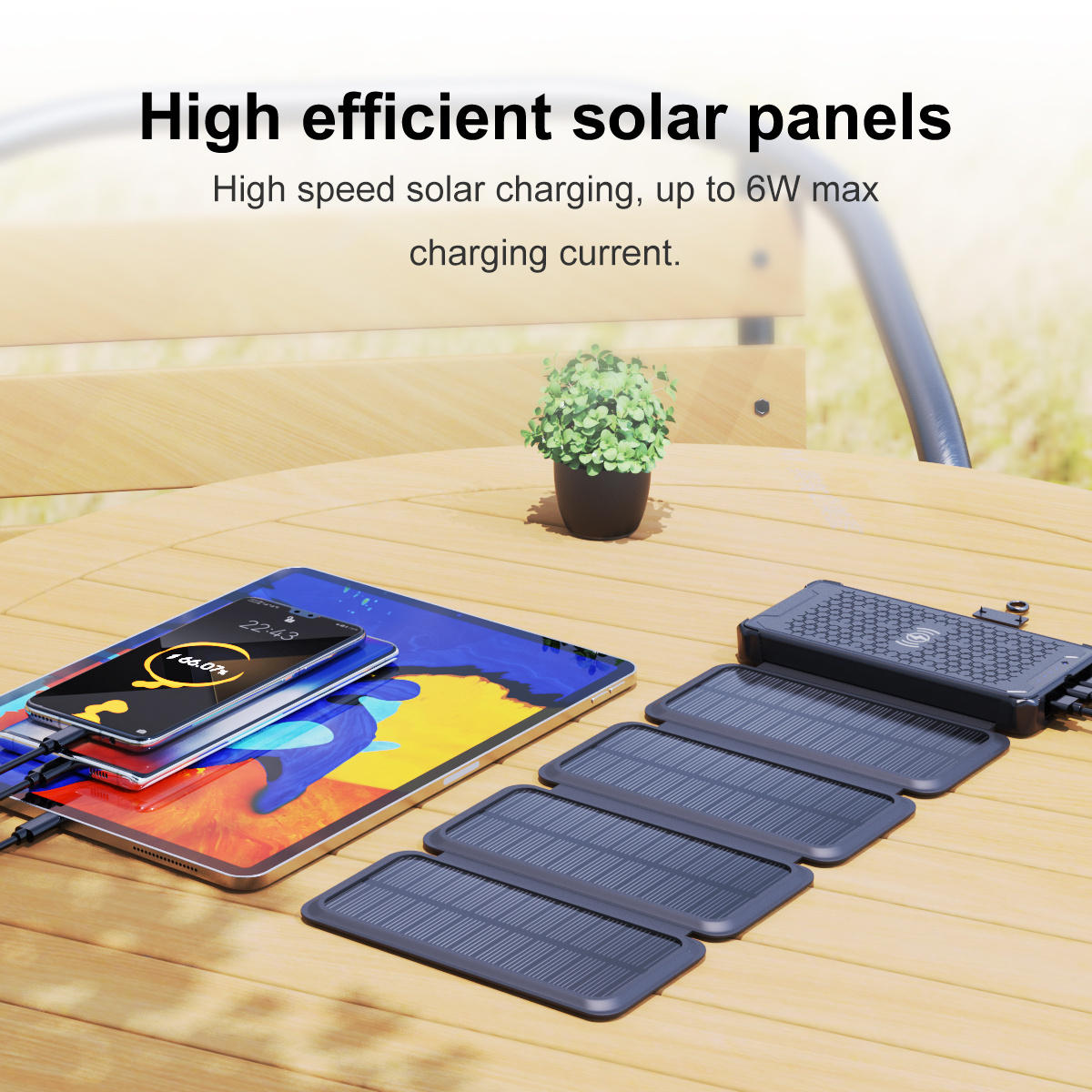 Eshine new 2022 trending product mini power bank 20000mah 20w qi fast wireless charger best fast charge mobile solar power bank