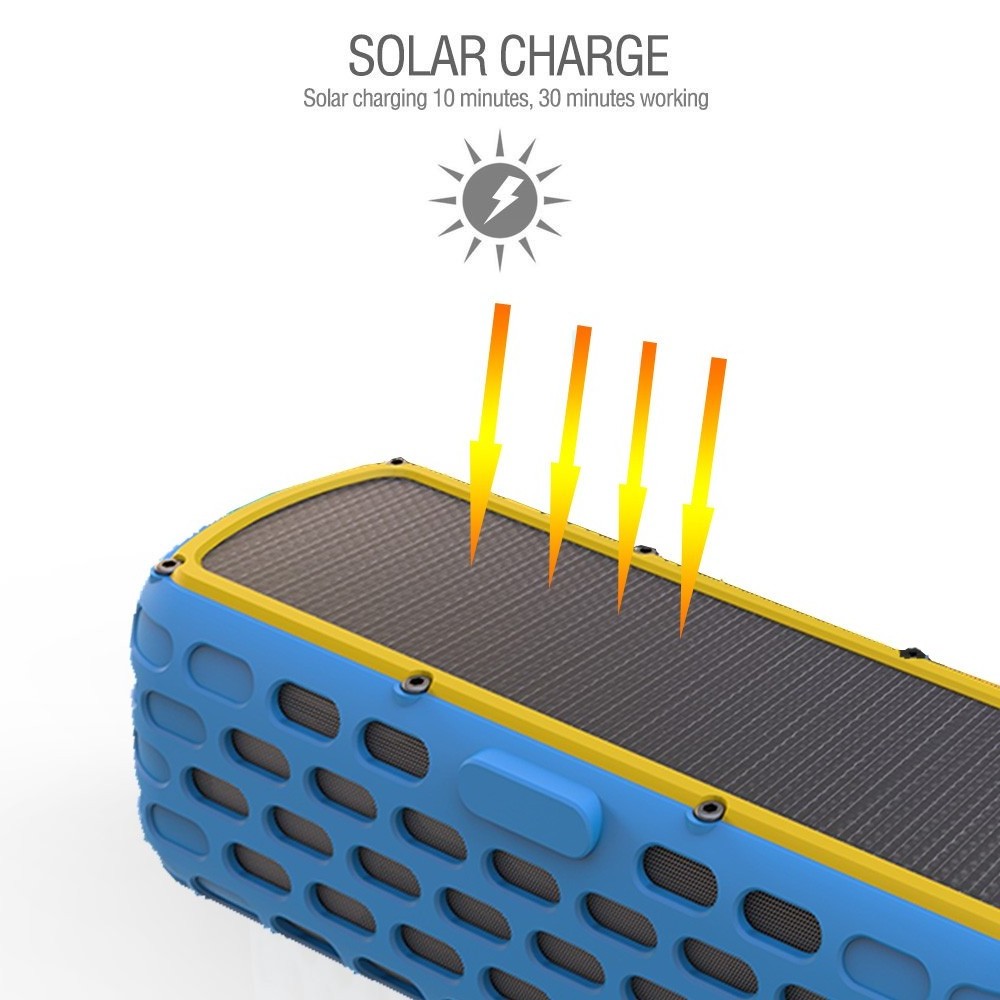 ES-T63 altavoz amplificacion profecional waterproof solar charging mifa speaker SD card playing solar bluetooh speaker