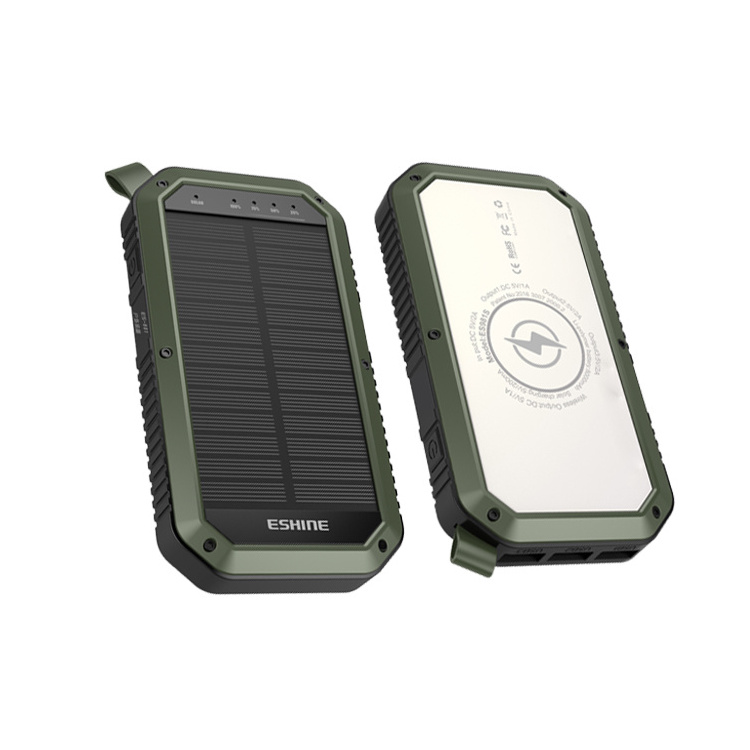 ES981s Factory Outlet 10000mah portable battery charger wireless mini mobile Solar power bank case