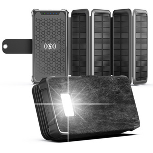 Eshine fast charging power bank case 10000mah 20000mah qi wireless charger 10000mah new solar power banks mobile phone portable