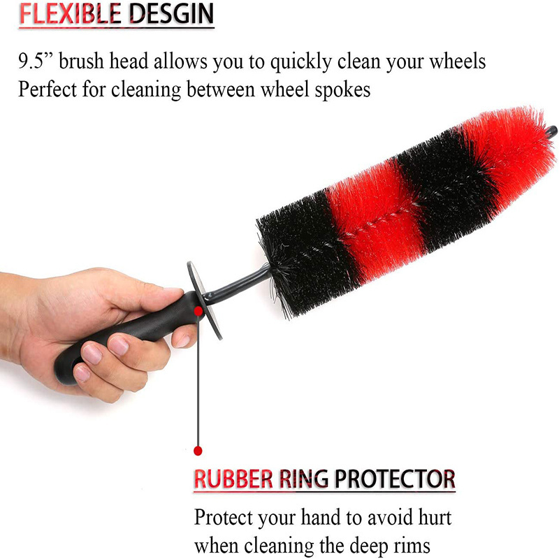 Wheel Brush Easy Reach Wheel and Rim Detailing Car Wheel Rim Tire Detail Brush