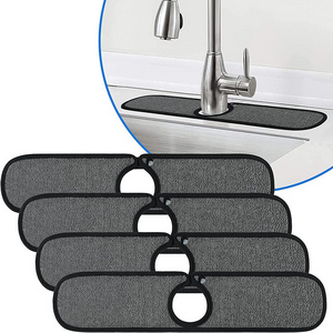 microfiber sink mat absorbent faucet mat drying mat for kitchen bathroom