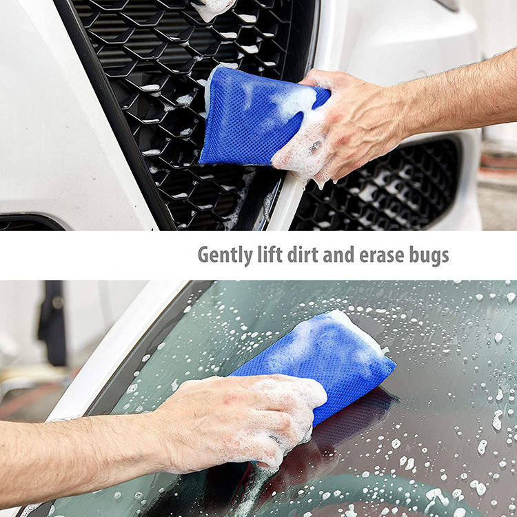 Microfiber Bug bamboo Sponge Large Car Coating Washing Sponge compressed Sponge