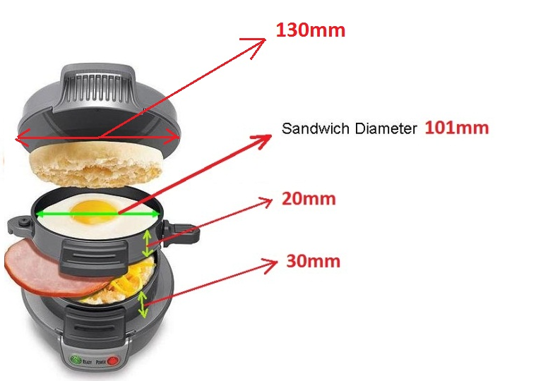 Eshine factory direct shipping Breakfast Muffin maker hamburger maner