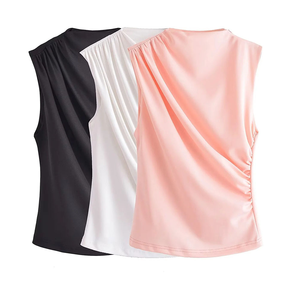 Wholesale Casual Sleeveless Polyester Crop Tops For Women