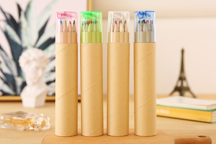 12 Packs/6 Packs Tube Packaging Mini Pencils Original wood children's Painting Tools Colored Pencils for Drawing