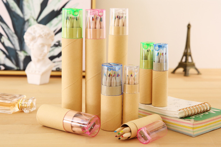 12 Packs/6 Packs Tube Packaging Mini Pencils Original wood children's Painting Tools Colored Pencils for Drawing