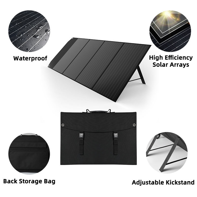 Foldable Solar Panel 100W 120W 200W Portable Solar Panel kitfor Outdoor Camping Portable Power Station Laptops RV