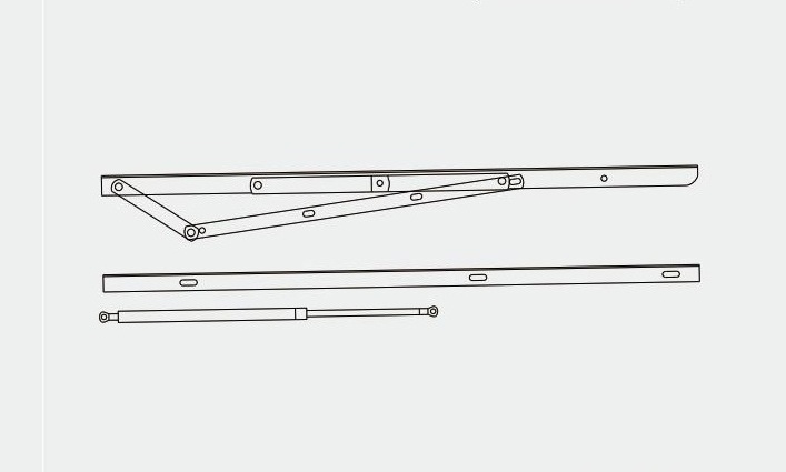 Furniture Hinge Soft Close Sofa Bed Mechanism Lift Bed Hinge Industrial Iron Bedroom 600-1500MM 40-110KG 3.5MM Bed Mechanism