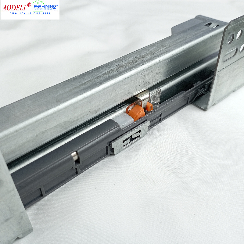 Full Extension Soft Close metal Box Cabinet Fittings Drawer Slides Glass Kitchen Cabinet under mount drawer slide