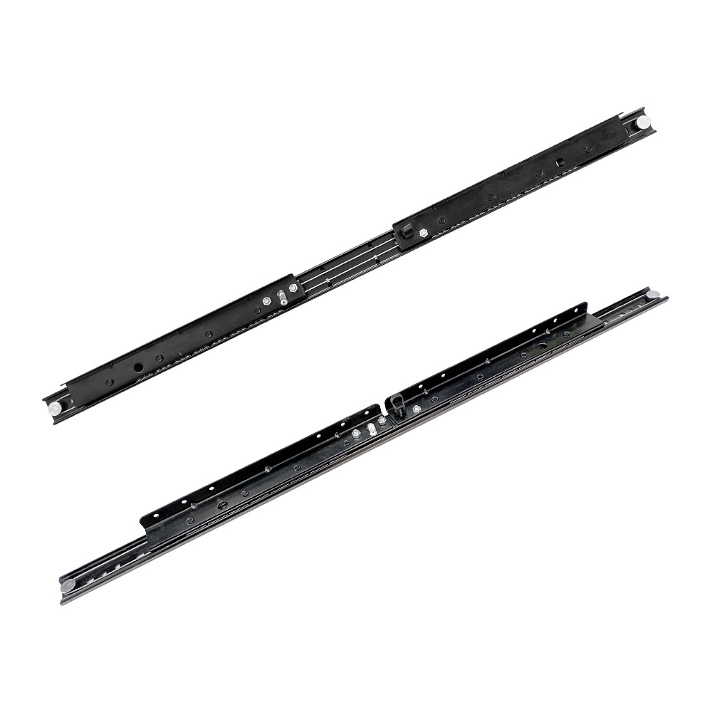 AODELI SLIDE two way travel Powder Coated Roller Keyboard Drawer Slides for Furniture rails