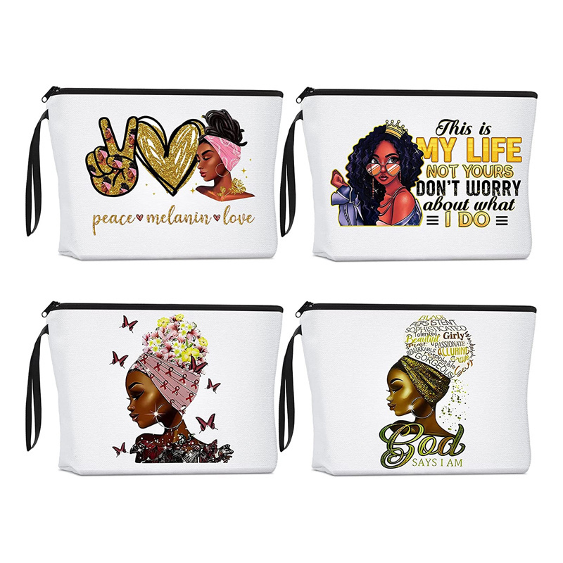 Custom Logo Print School Kids Gift Student Large Fabric Cloth Cotton Pencil Pouch Bag Big Capacity Zipper Canvas Pencil Case