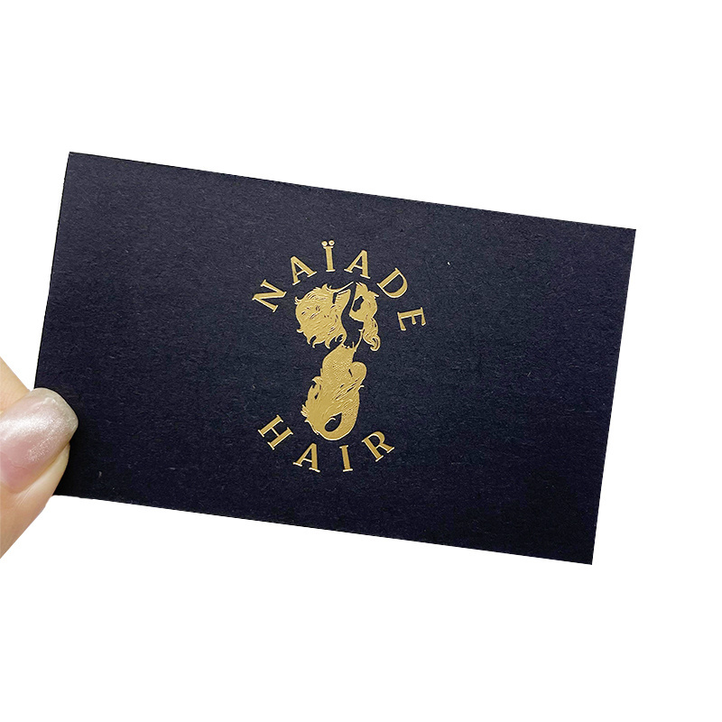 Elegant gold foil embossed letterpress printing paper business cards  500gsm & 600gsm cotton paper cardboard name business card