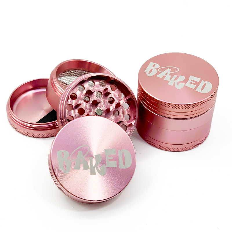 Wholesale Custom logo 4 piece Metal magnetic grinder herb grinders herbal tobacco grinder