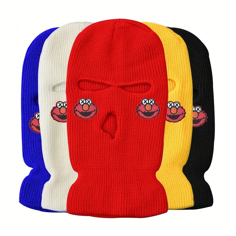 Custom Winter Balaclavas Knitted Ski Mask One Hole Skimask Beanie Wholesale Blank Ski Mask