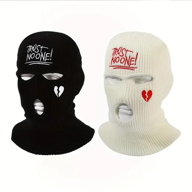 Custom Winter Balaclavas Knitted Ski Mask One Hole Skimask Beanie Wholesale Blank Ski Mask