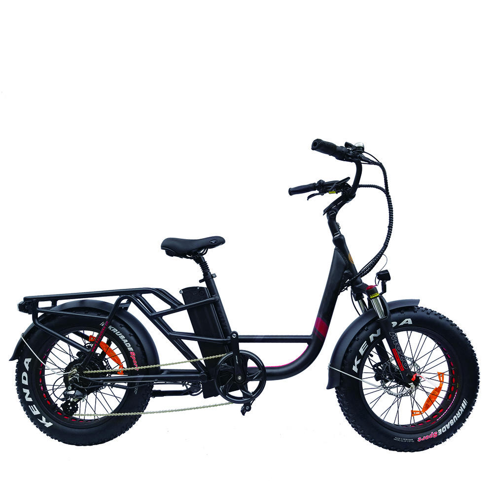 Power Bafang 48V500W Rear Drive Electric  Bike Adult Trike 2 Wheel E Bike  20 Inch E Bike Carry Cargo Electric Bicycle