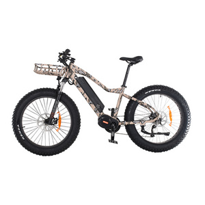 Fashion style camo painting 1000w electric snow bicycle 26inch fat tire  e bike