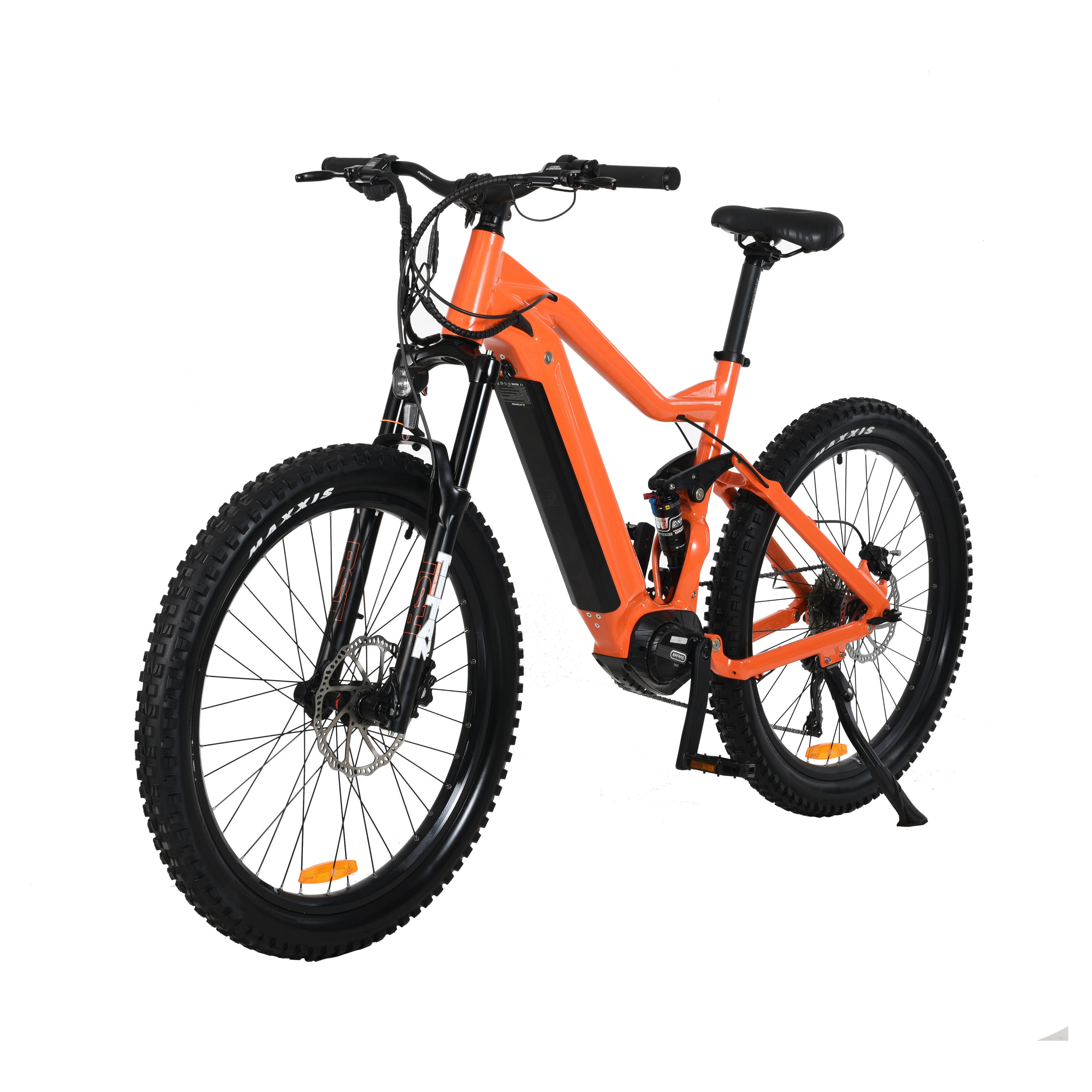 Stock 500w 48v bafang M600 mid drive full suspension downhill electric mountain bike