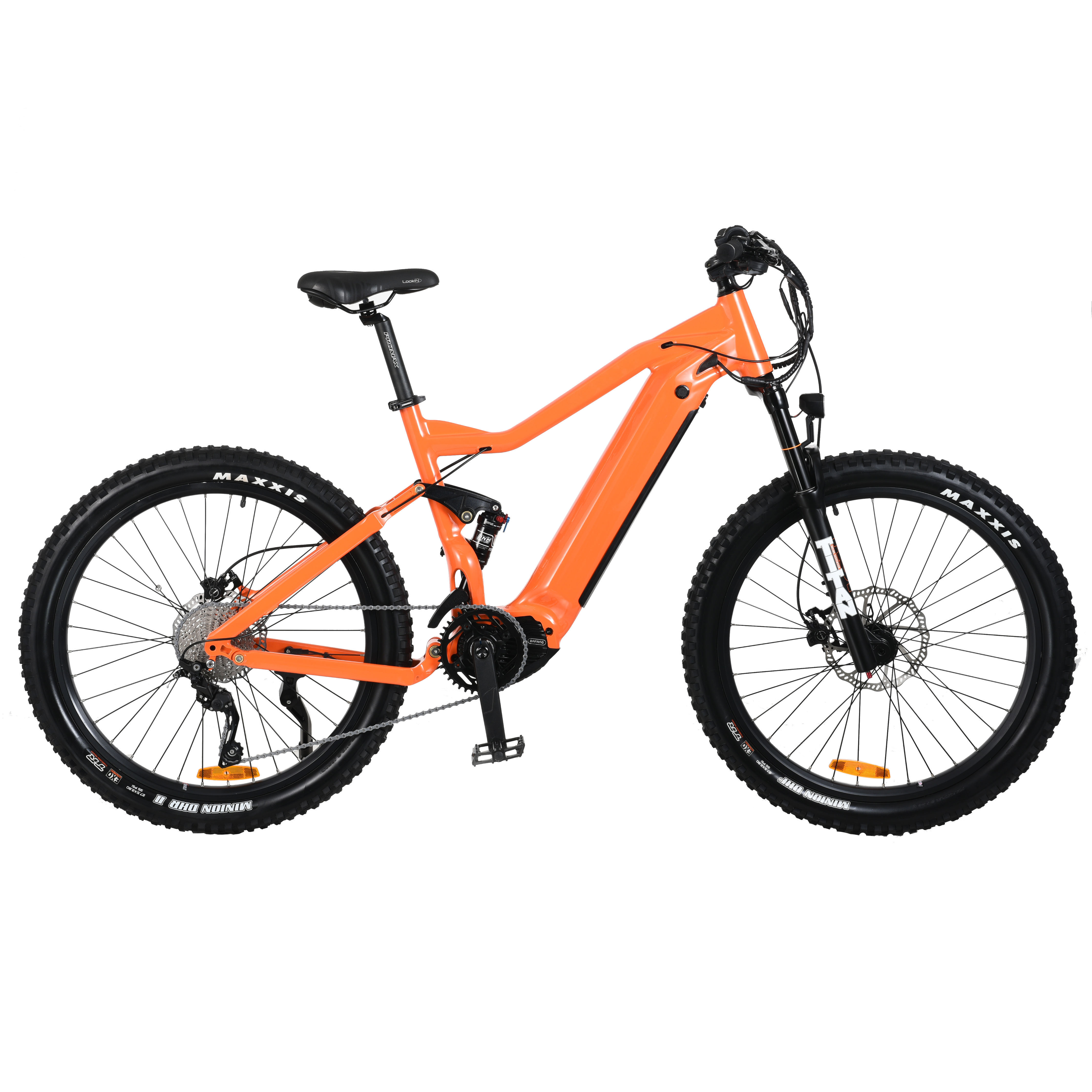 Stock 500w 48v bafang M600 mid drive full suspension downhill electric mountain bike