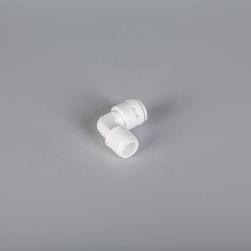 Professional 1/4 to 1/8  inch push fitting plastic quick Elbow push fit equal elbows RO water purifier Fitting