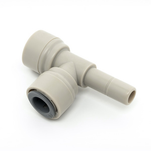 Wholesale 3/8  inch POM  pipe fitting for RO water filter System Push Fit Branch  stem tee Quick Connector Fittings