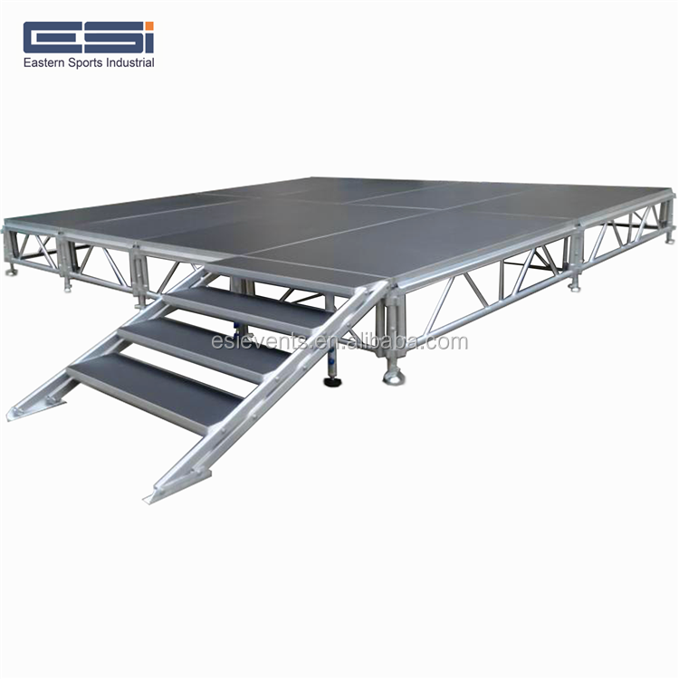 Selling Concerts Floor Wooden Blocks Dj Choral Risers Retractable Aluminium Deck Podium Portable Stage Covers For Sale