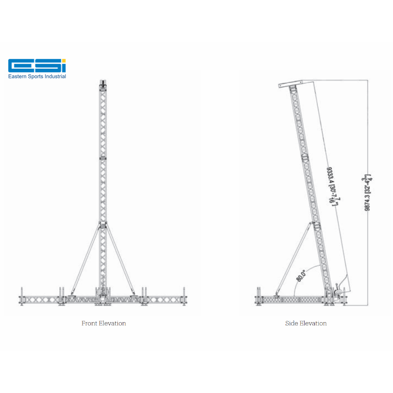 ESI Speaker Lift ground support Tower Aluminum Lighting Truss system For Sale best truss design