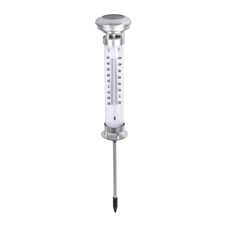 Plastic Garden Led Solar Outdoor Thermometer