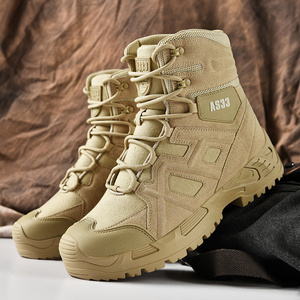 Wholesale Tactical boots high top outdoor combat boots hiking shoes desert tooling boots men