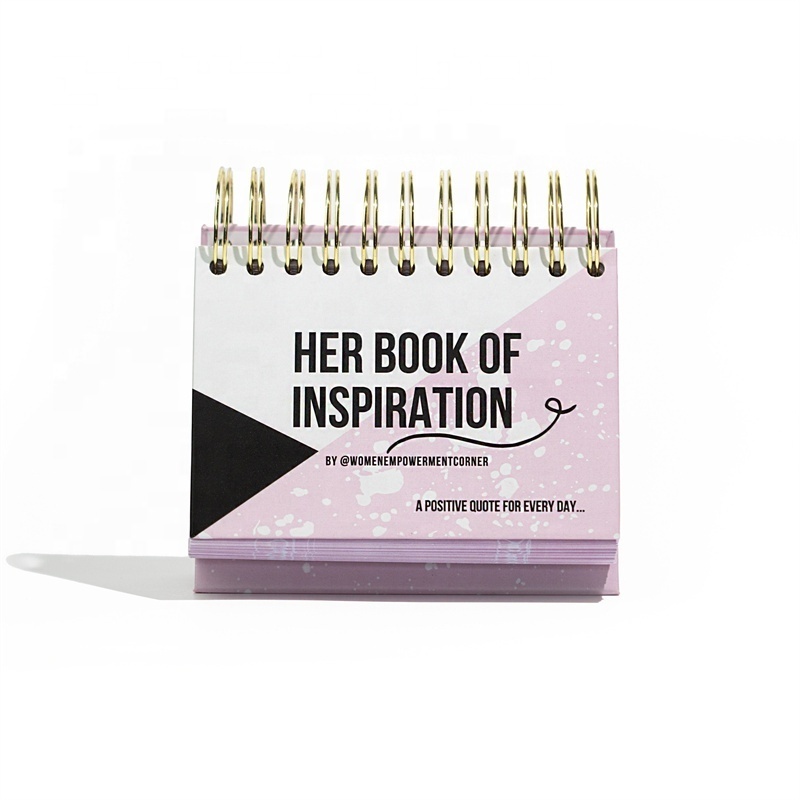 Custom Inspiration Page a Day Desk Calendars Flip Daily Quotes Desk Stand Calendar