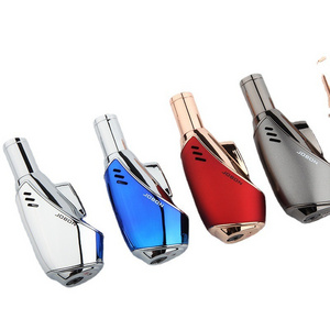 ZB-991 JOBON  Wholesale kitchen Jet Blue Flame Butane Gas metal lighter torch Lighter for BBQ Kitchen