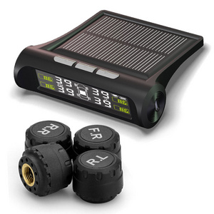 TPMS Solar-powered Wireless External Automotive Tire Pressure pressure Monitoring Alarms Car tpms