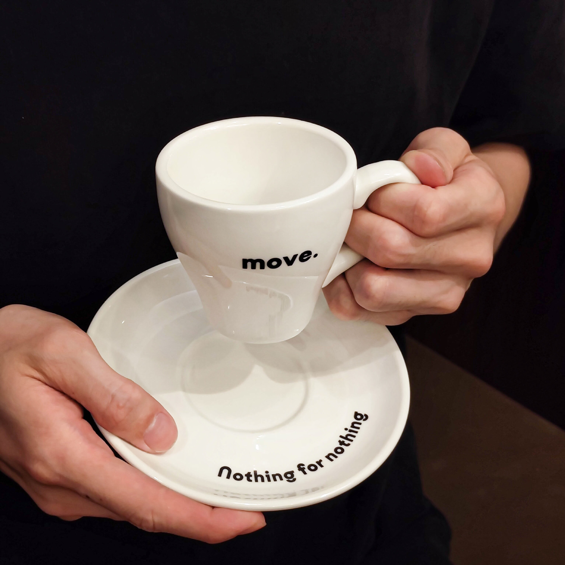 Hot selling 2023 simple cappuccino coffee cups tea cup set ceramic cup and saucer with customized logo