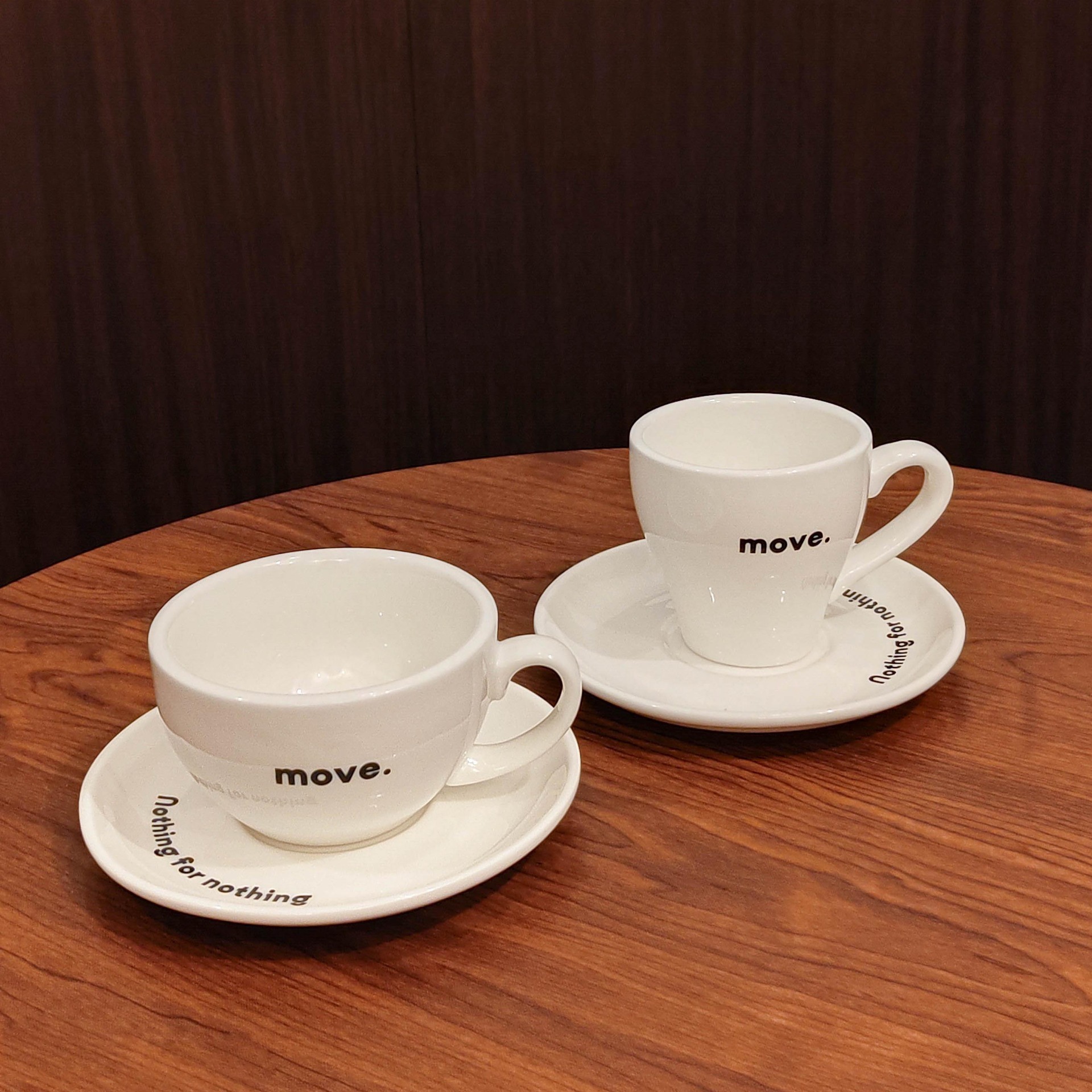 Hot selling 2023 simple cappuccino coffee cups tea cup set ceramic cup and saucer with customized logo