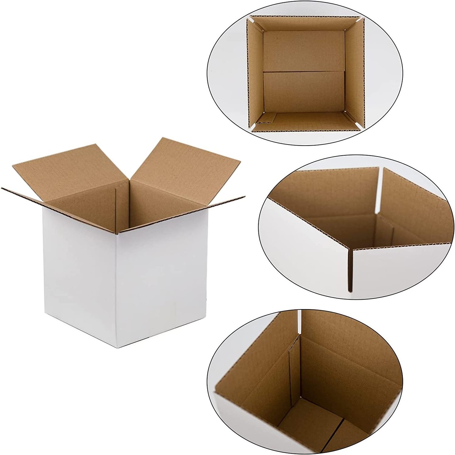 Custom Logo  Shipping Mailer Gift Box 6x6x6 Inches Small Corrugated Cardboard Boxes