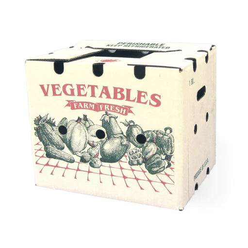 Eco-friendly Wax cardboard frozen food shipping box Vegetable packaging paper boxes Fruit delivery box