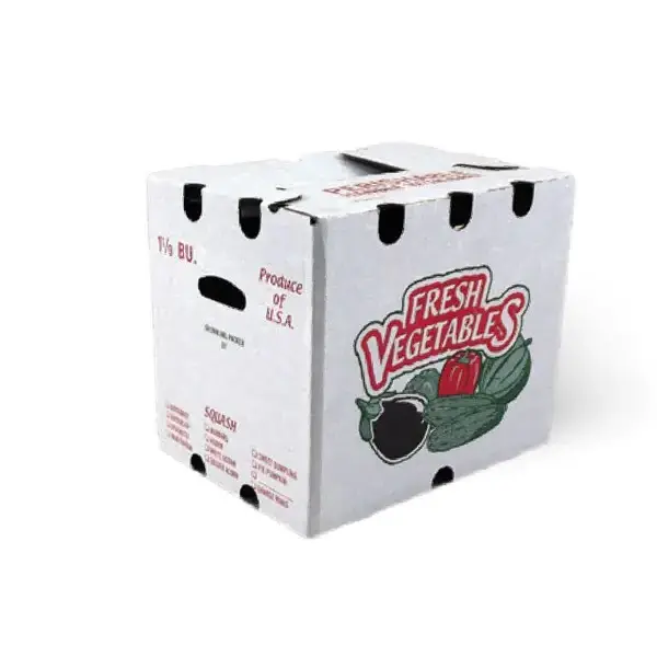 Eco-friendly Wax cardboard frozen food shipping box Vegetable packaging paper boxes Fruit delivery box