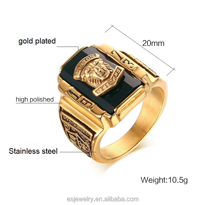 Hip Hop Championship Rings Gold Tone Alloy Stainless Steel Ring 1973 Walton Tigers Signet Rings for Men Male Jewelry