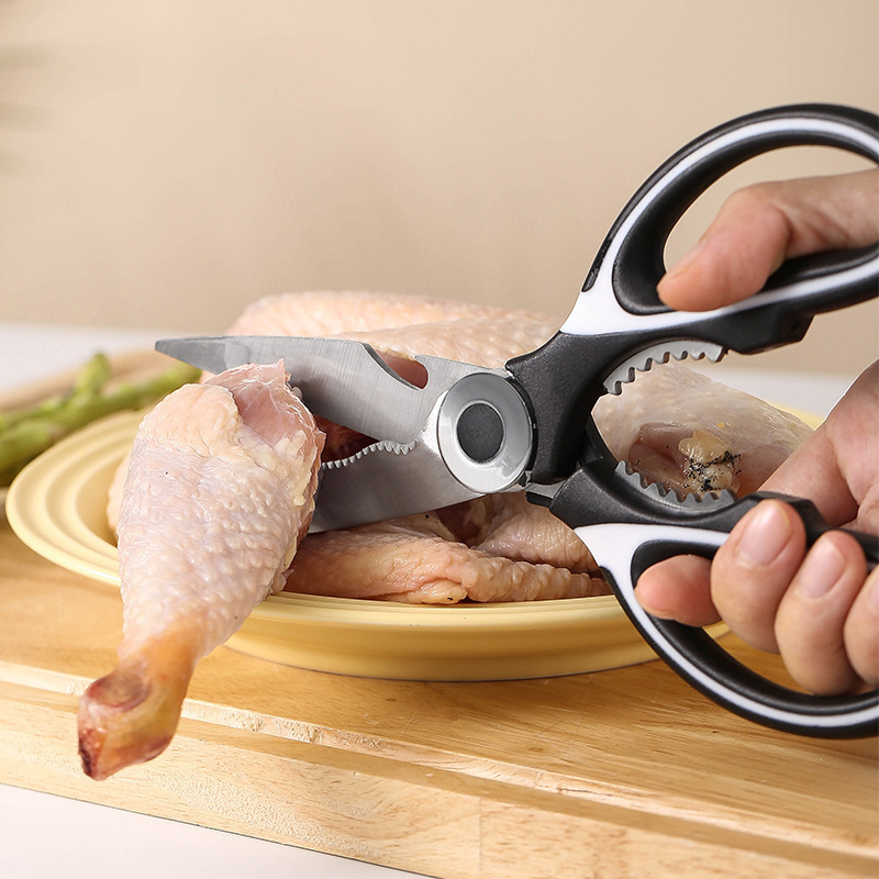 Stainless steel kitchen poultry scissors chicken bone Fish multi-function kitchen meat shears food scissor heavy duty with cover