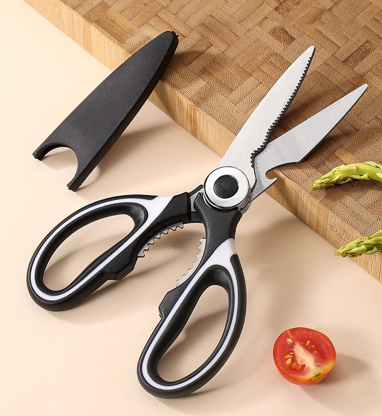 Stainless steel kitchen poultry scissors chicken bone Fish multi-function kitchen meat shears food scissor heavy duty with cover