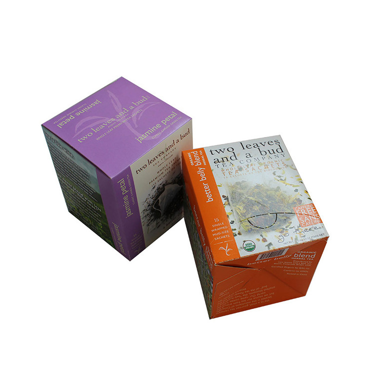 Foldable disposable printing tea packaging paper box