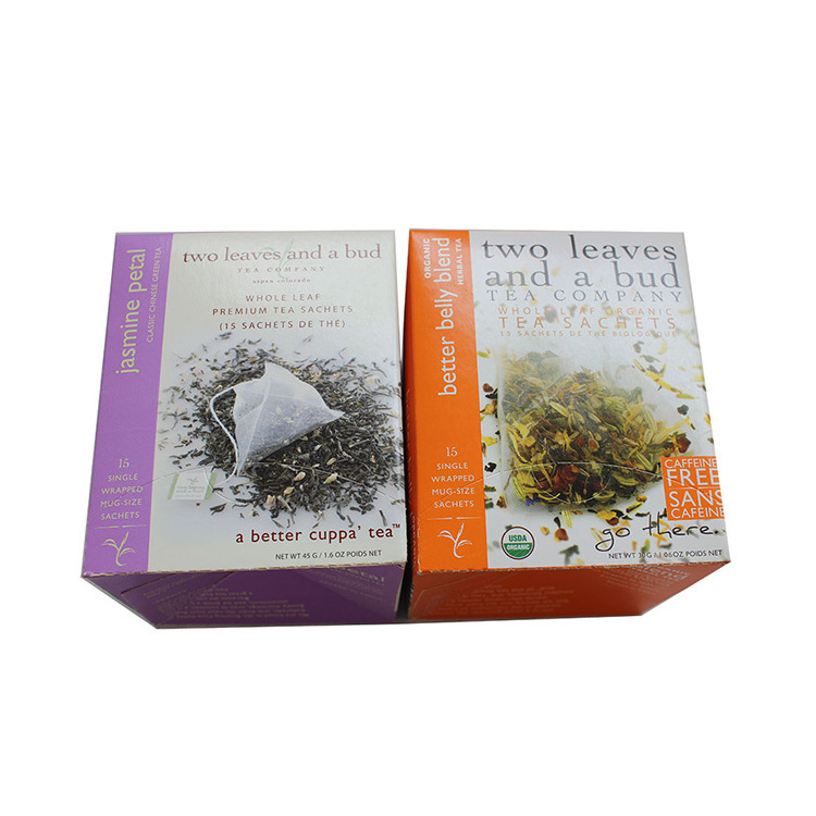 Foldable disposable printing tea packaging paper box