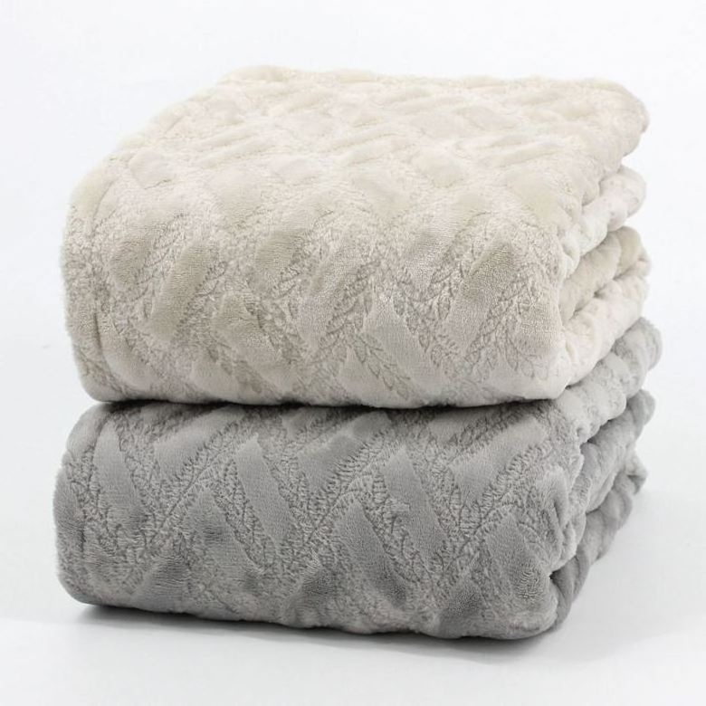 Double Layers Thick Flannel Fleece Plush Sherpa Quilted Blanket